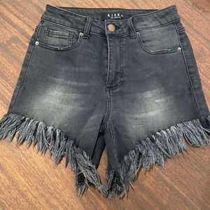 Risen Brand Black Jean Shorts